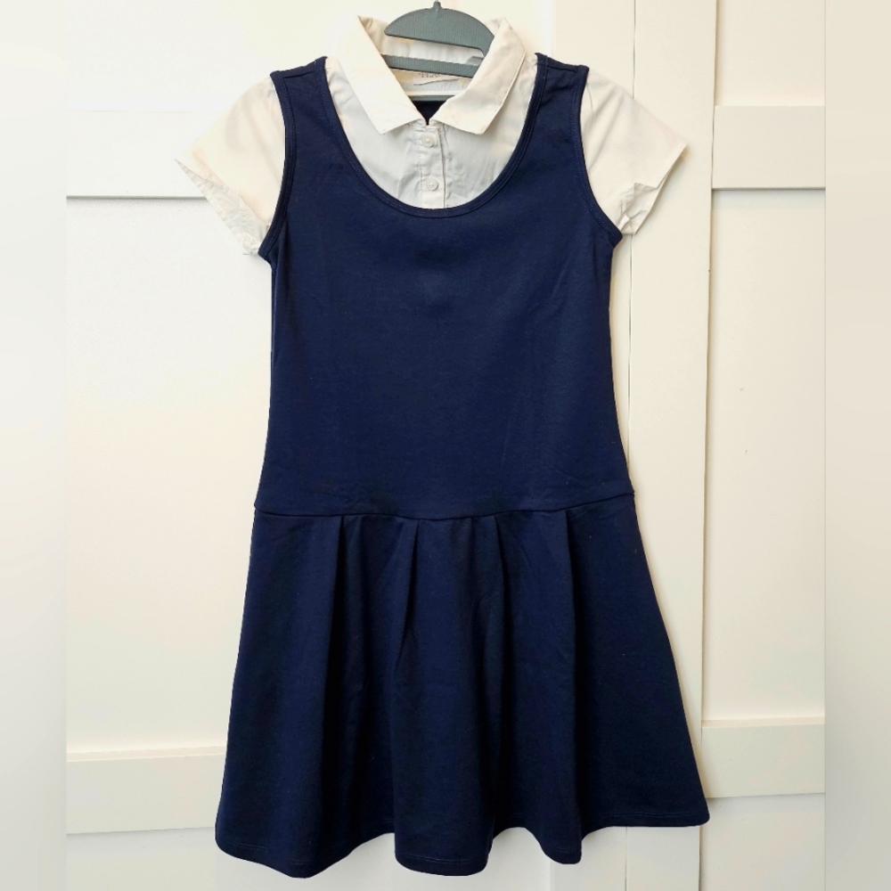THE CHILDREN'S PLACE Girls Uniform, Ponte Knit 2 In 1 Dress